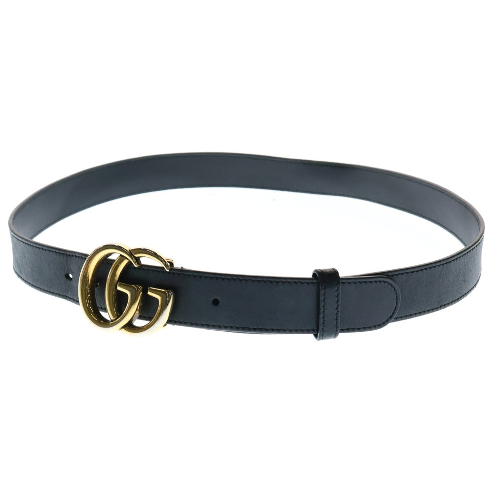 GUCCI(グッチ) GGバックル レザーベルト 414516 AP00T ブラック
