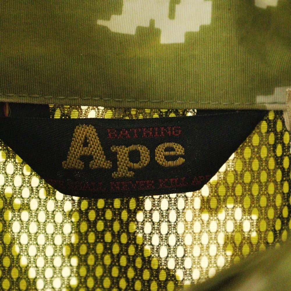 A BATHING APE(アベイシングエイプ) デジタルカモ ワッペン ジップアップ ジャケット カーキ