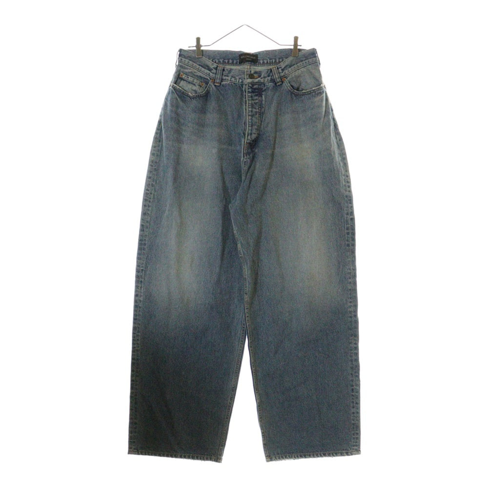 BALENCIAGA(バレンシアガ) 22AW Large Baggy Jeans コーティングラージバギーデニムパンツ ジーンズ インディゴ 719341 TNW60