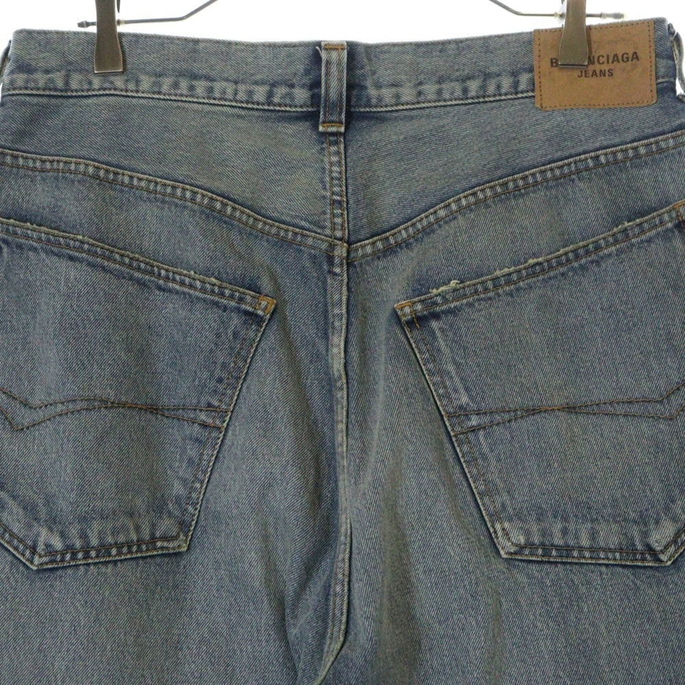 BALENCIAGA(バレンシアガ) 22AW Large Baggy Jeans コーティングラージバギーデニムパンツ ジーンズ インディゴ 719341 TNW60