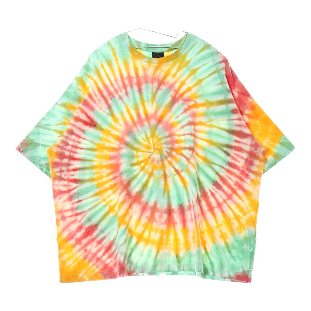 peaceminusone(ピースマイナスワン) タイダイ総柄 ロゴプリント クルーネックプリント 半袖クルーネックTシャツカットソー マルチ