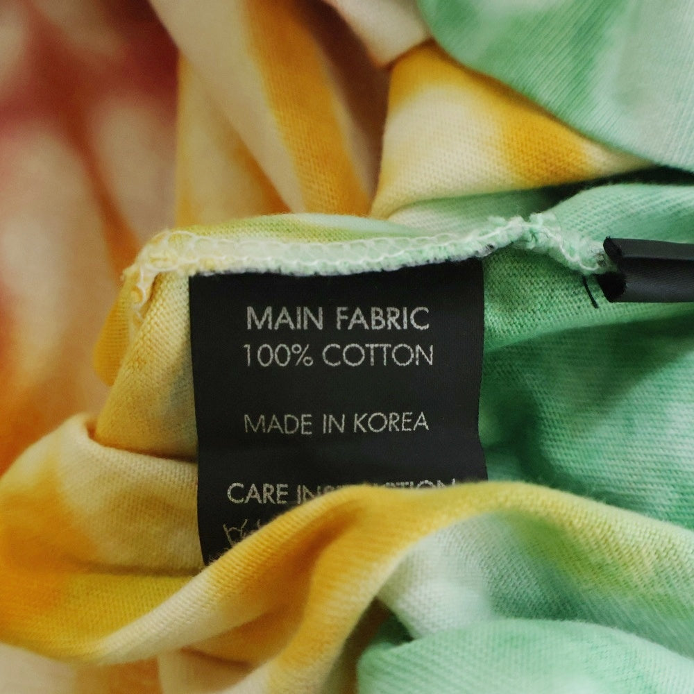 peaceminusone(ピースマイナスワン) タイダイ総柄 ロゴプリント クルーネックプリント 半袖クルーネックTシャツカットソー マルチ