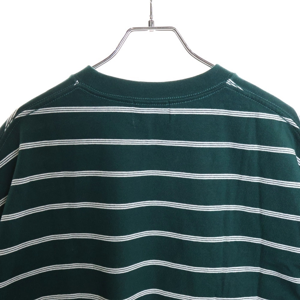 EVCON(エビコン) BORDER WIDE S/S T-SHIRT ボーダー クルーネック半袖Tシャツ グリーン 231-91108