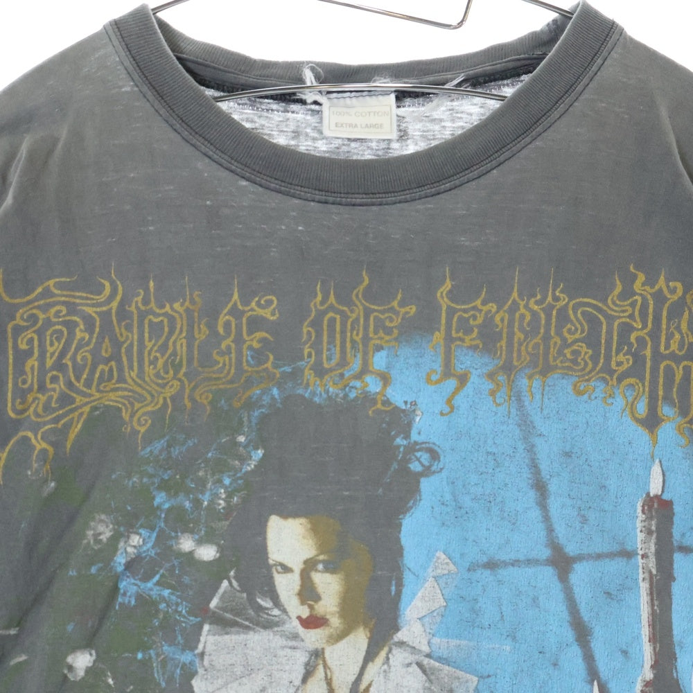 VINTAGE(ヴィンテージ) 90s CRADLE OF FILTH クレイドルオブフィルス 半袖 カットソー Tシャツ ブラック半袖Tシャツ グレー