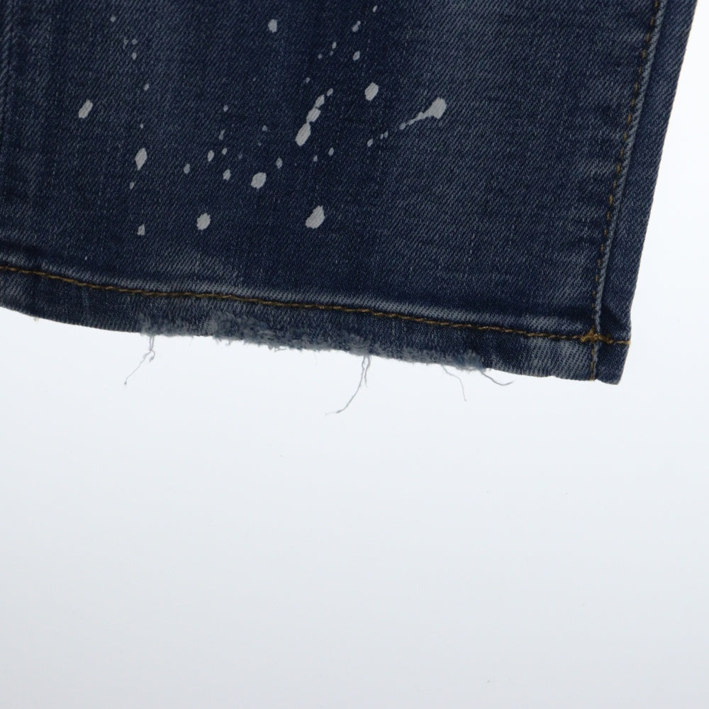DSQUARED2(ディースクエアード) 24SS COOL GUY JEANS ペイント加工 クールガイデニムパンツ インディゴ S74LB1443