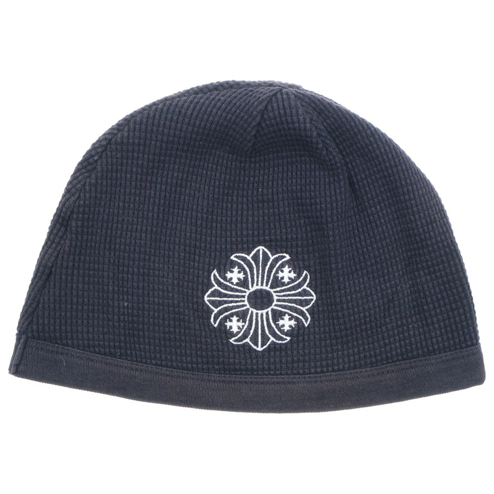 CHROME HEARTS(クロムハーツ) THERMAL BEANIE サーマルビーニー クロス刺繍 ニットキャップ 帽子 ブラック