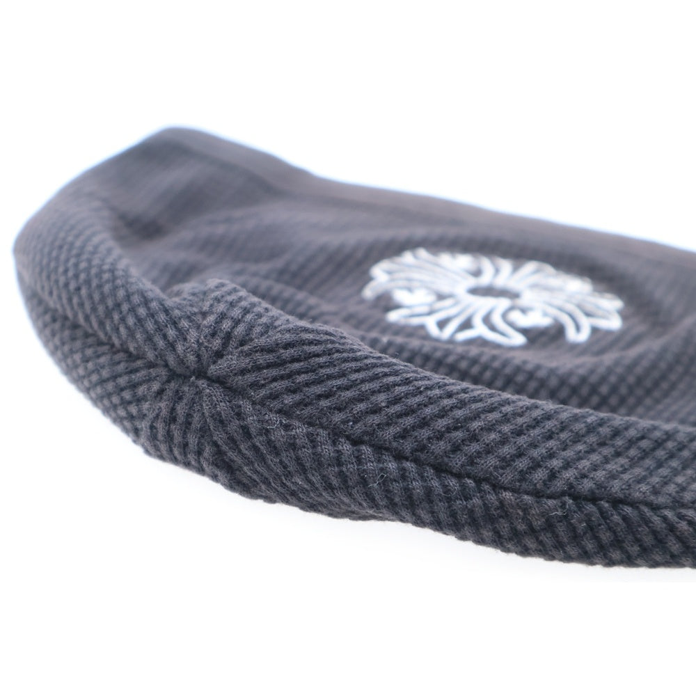 CHROME HEARTS(クロムハーツ) THERMAL BEANIE サーマルビーニー クロス刺繍 ニットキャップ 帽子 ブラック