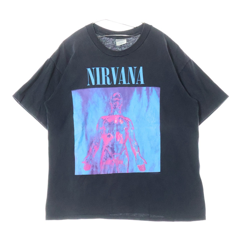 VINTAGE(ヴィンテージ) 90s NIRVANA SLIVER TEE ニルヴァーナ スリヴァー 両面プリント半袖Tシャツ カットソー ブラック