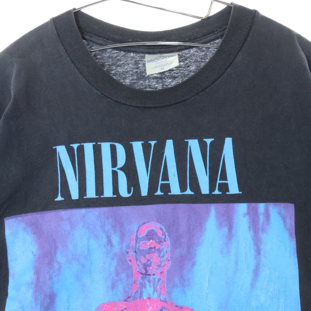 VINTAGE(ヴィンテージ) 90s NIRVANA SLIVER TEE ニルヴァーナ スリヴァー 両面プリント半袖Tシャツ カットソー ブラック