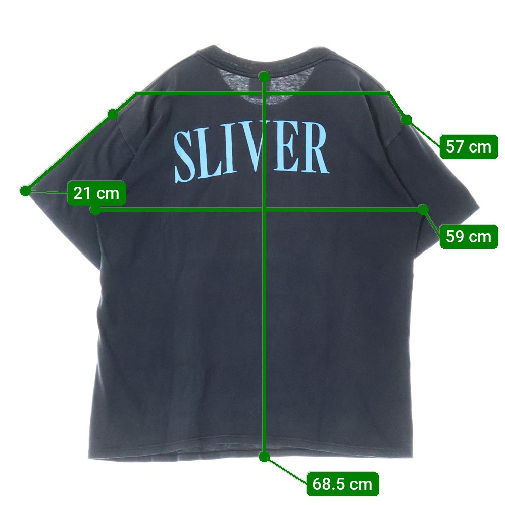 VINTAGE(ヴィンテージ) 90s NIRVANA SLIVER TEE ニルヴァーナ スリヴァー 両面プリント半袖Tシャツ カットソー ブラック