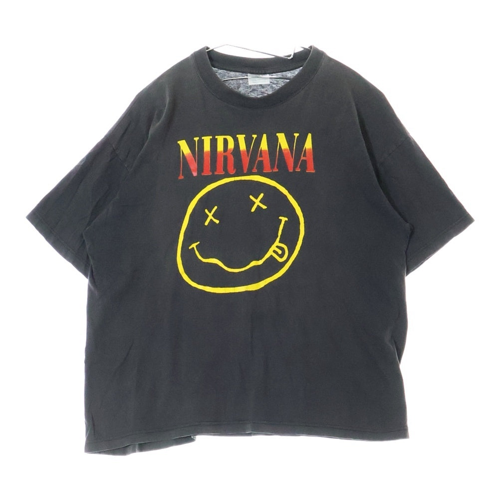 VINTAGE(ヴィンテージ) NIRVANA SMILE ニルヴァーナ スマイル Tシャツ 半袖カットソー ブラック