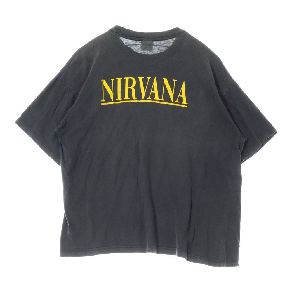 VINTAGE(ヴィンテージ) NIRVANA SMILE ニルヴァーナ スマイル Tシャツ 半袖カットソー ブラック
