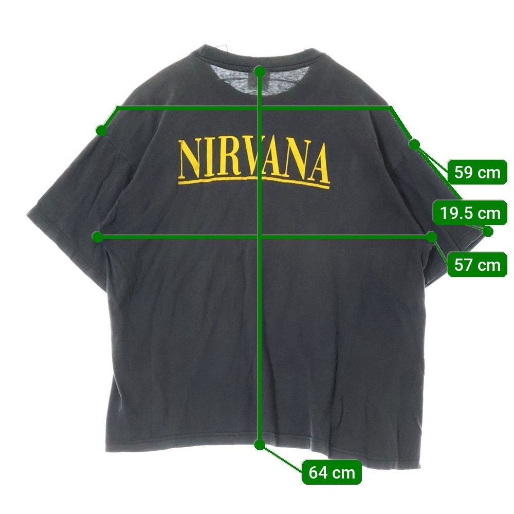 VINTAGE(ヴィンテージ) NIRVANA SMILE ニルヴァーナ スマイル Tシャツ 半袖カットソー ブラック