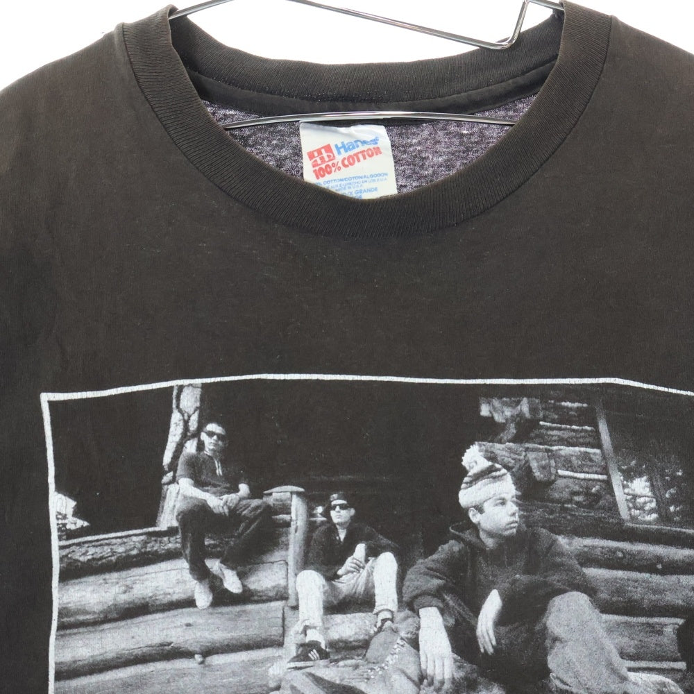 VINTAGE(ヴィンテージ) 90s BEASTIE BOYS TEE HANES ビースティボーイズ プリント クルーネック半袖カットソー ブラック