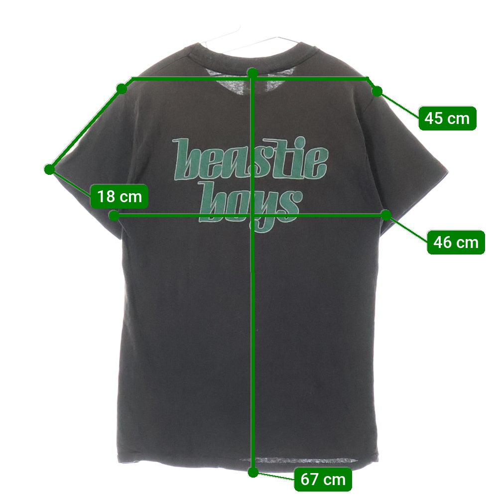 VINTAGE(ヴィンテージ) 90s BEASTIE BOYS TEE HANES ビースティボーイズ プリント クルーネック半袖カットソー ブラック