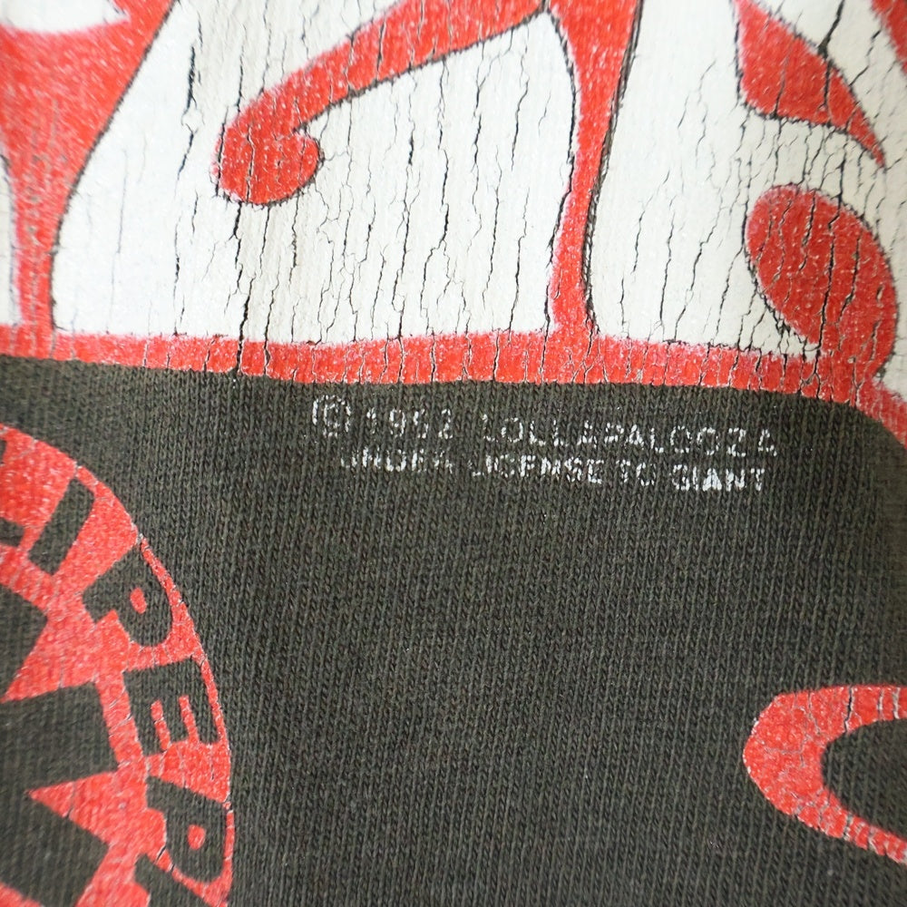 VINTAGE(ヴィンテージ) 90s LOLLAPALOOZA 1992 FESTIVAL USA製 ロラパルーザ 両面プリント Tシャツ 半袖カットソー ブラック