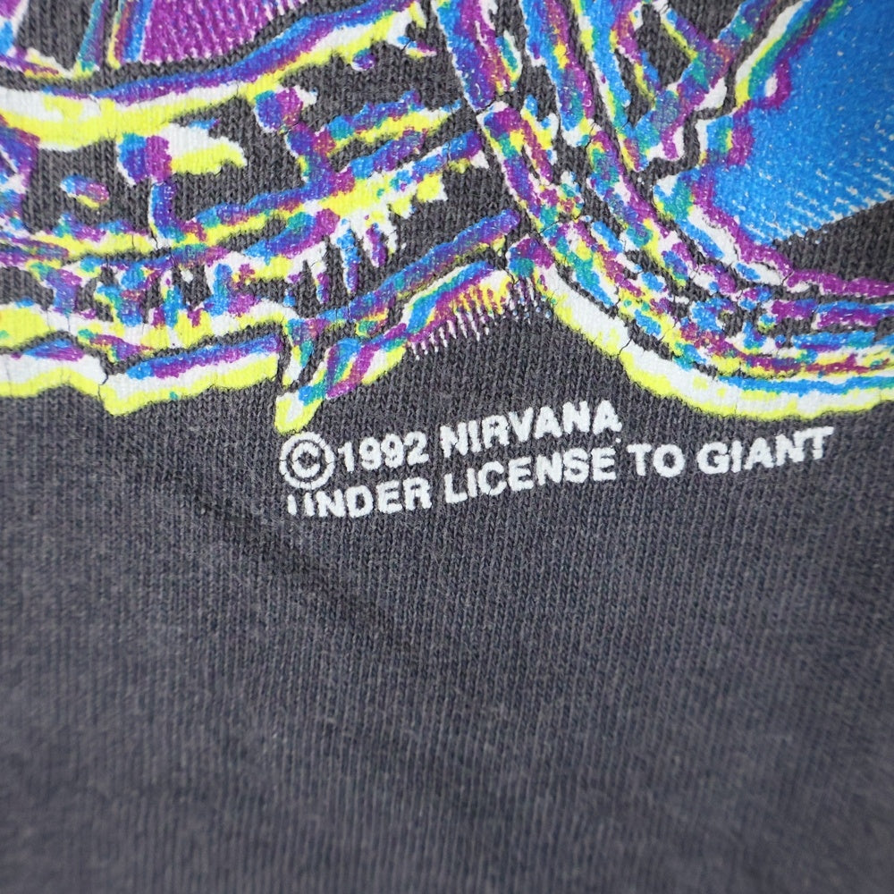VINTAGE(ヴィンテージ) 90s NIRVANA COME AS YOU ARE ニルヴァーナ プリント 半袖クルーネックTシャツカットソー ブラック
