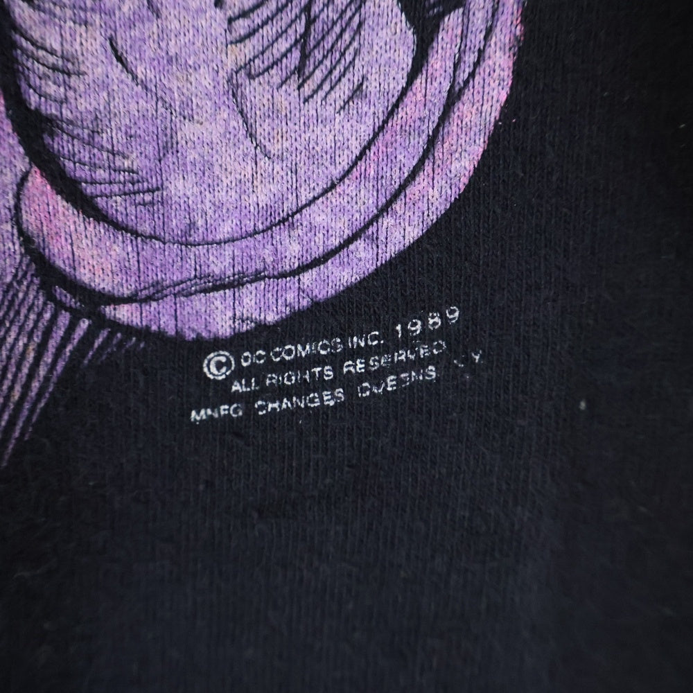 VINTAGE(ヴィンテージ) 80s JOKER ジョーカー プリント クルーネック半袖Tシャツカットソー ブラック