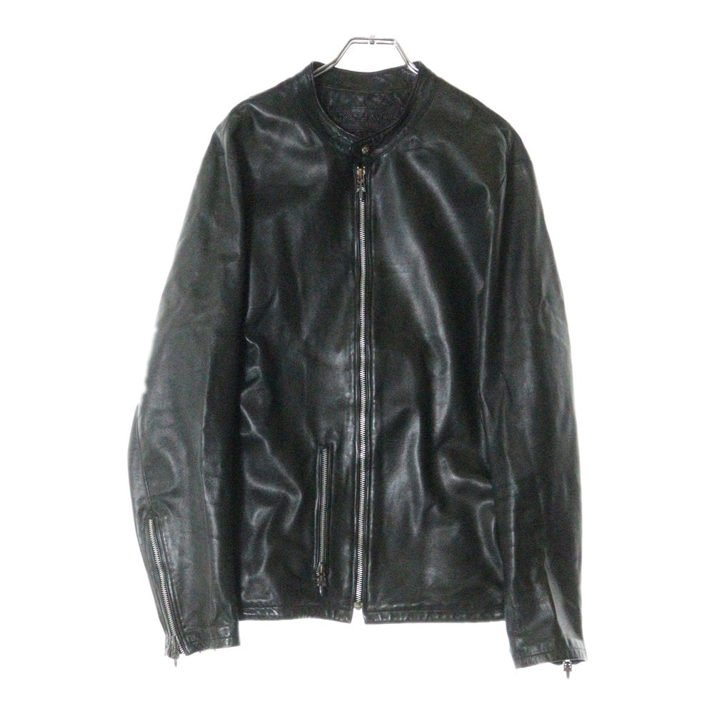 CHROME HEARTS(クロムハーツ) EZ RIDER イージーライダー ダガージップレザージャケット フルジップカスタム ブラック/シルバー