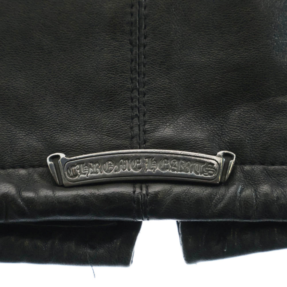 CHROME HEARTS(クロムハーツ) EZ RIDER イージーライダー ダガージップレザージャケット フルジップカスタム ブラック/シルバー