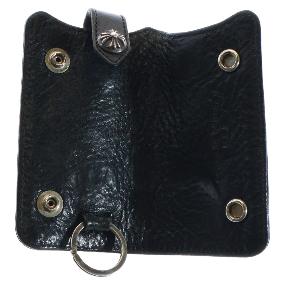 CHROME HEARTS(クロムハーツ) KEY CASE クロスボールボタンレザーキーケース ブラック/シルバー