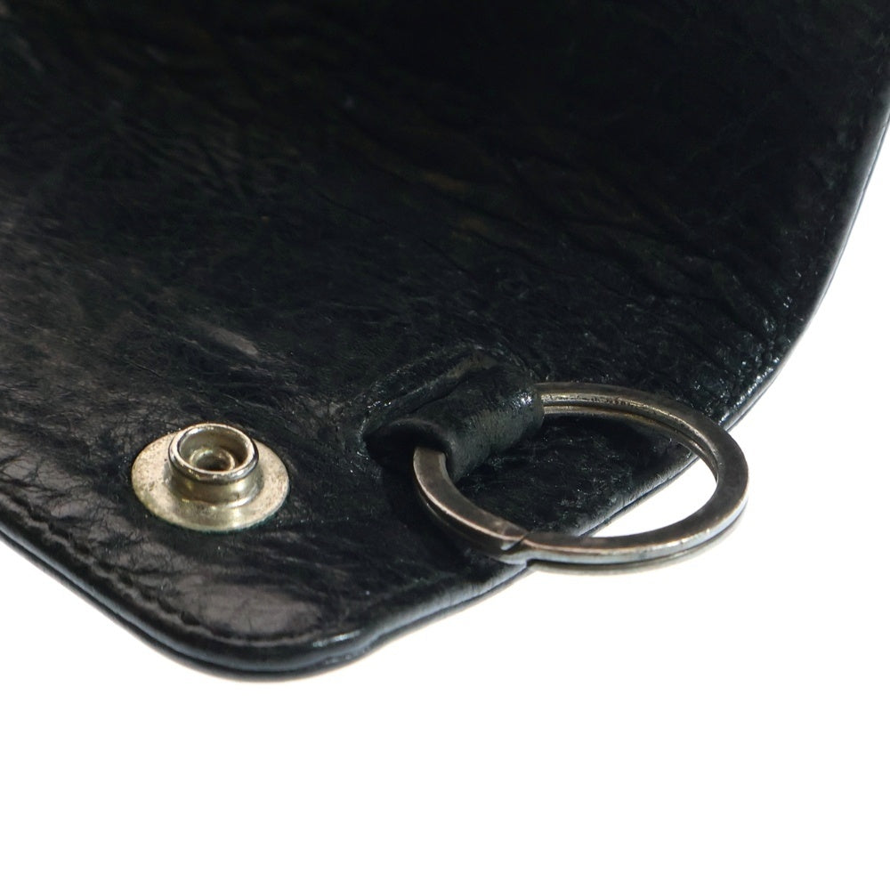 CHROME HEARTS(クロムハーツ) KEY CASE クロスボールボタンレザーキーケース ブラック/シルバー