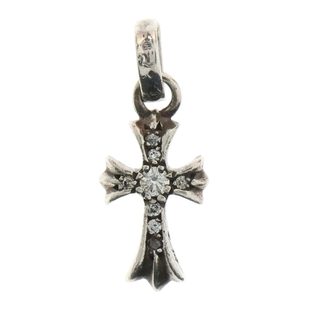 CHROME HEARTS(クロムハーツ) CRS BBYFAT P DMND ベイビーファットクロス PAVEダイヤ ペンダントトップ シルバー BCA234