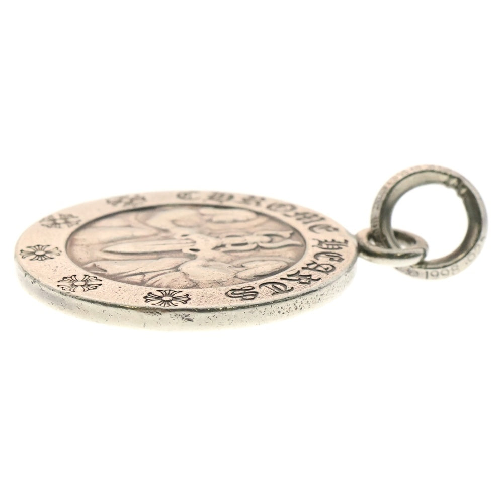 CHROME HEARTS(クロムハーツ) CHRM ANGL MDL LG ラージエンジェルメダル ペンダントネックレストップ シルバー