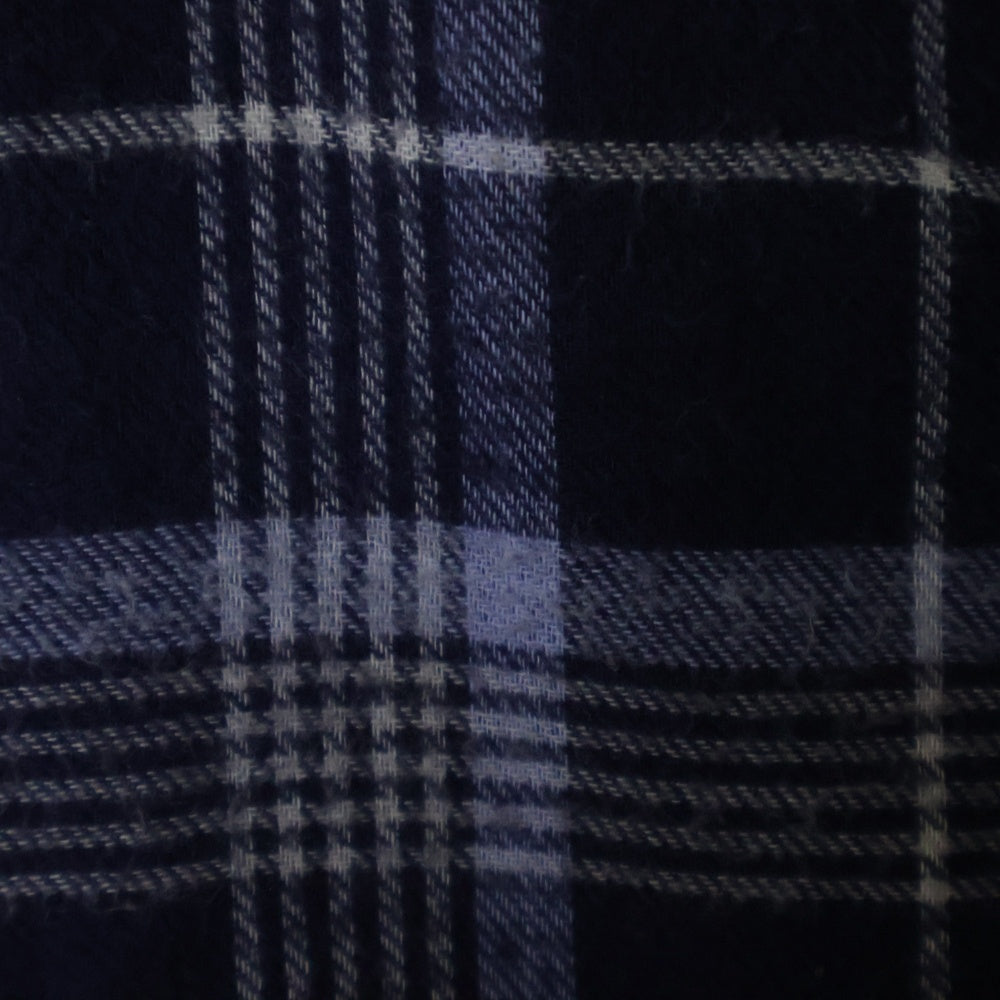 CHROME HEARTS(クロムハーツ) LOOSEENDS LS CHECK ルーズエンド 長袖チェックシャツ クロスボタンシャツ ネイビー JVPタグ