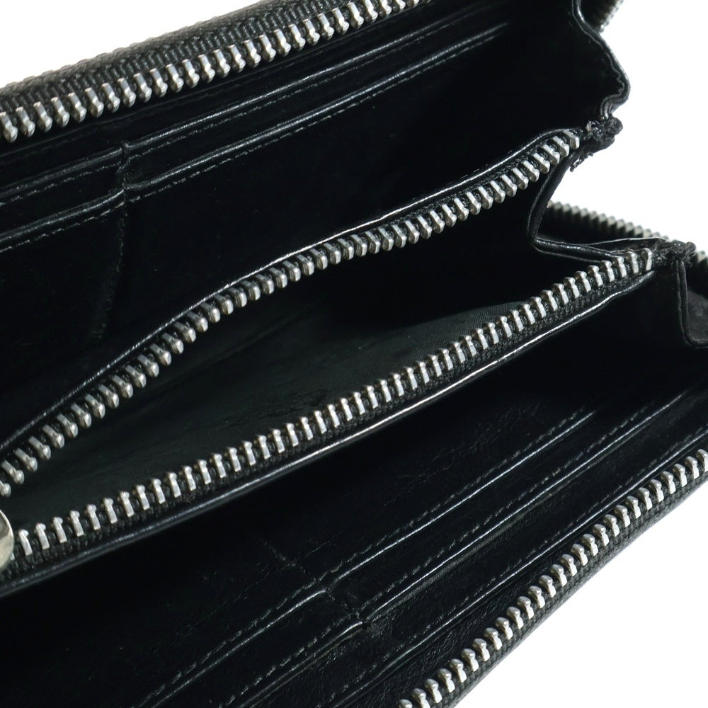 CHROME HEARTS(クロムハーツ) REC F ZIP 3クロス ラウンドジップレザーウォレット 財布 ブラック BCA368