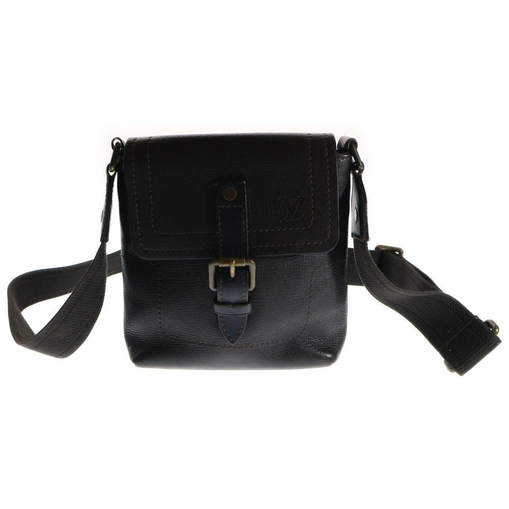 LOUIS VUITTON(ルイヴィトン) LVロゴ ユタ ユマ レザーショルダーバッグ M92995 ブラウン