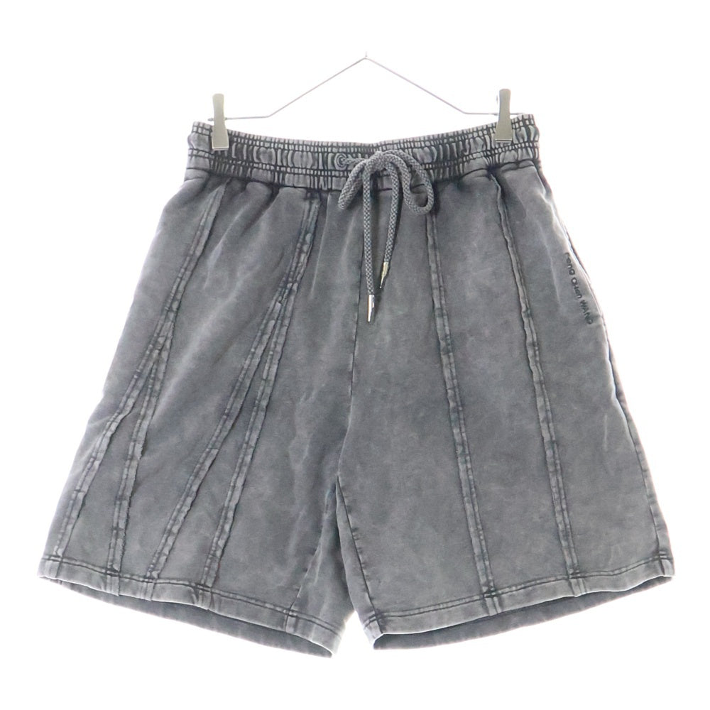 Feng Chen Wang(フェン チェン ワン) TIE DYED JERSEY SHORT ロゴプリント ハーフパンツ FUS19ST01B グレー