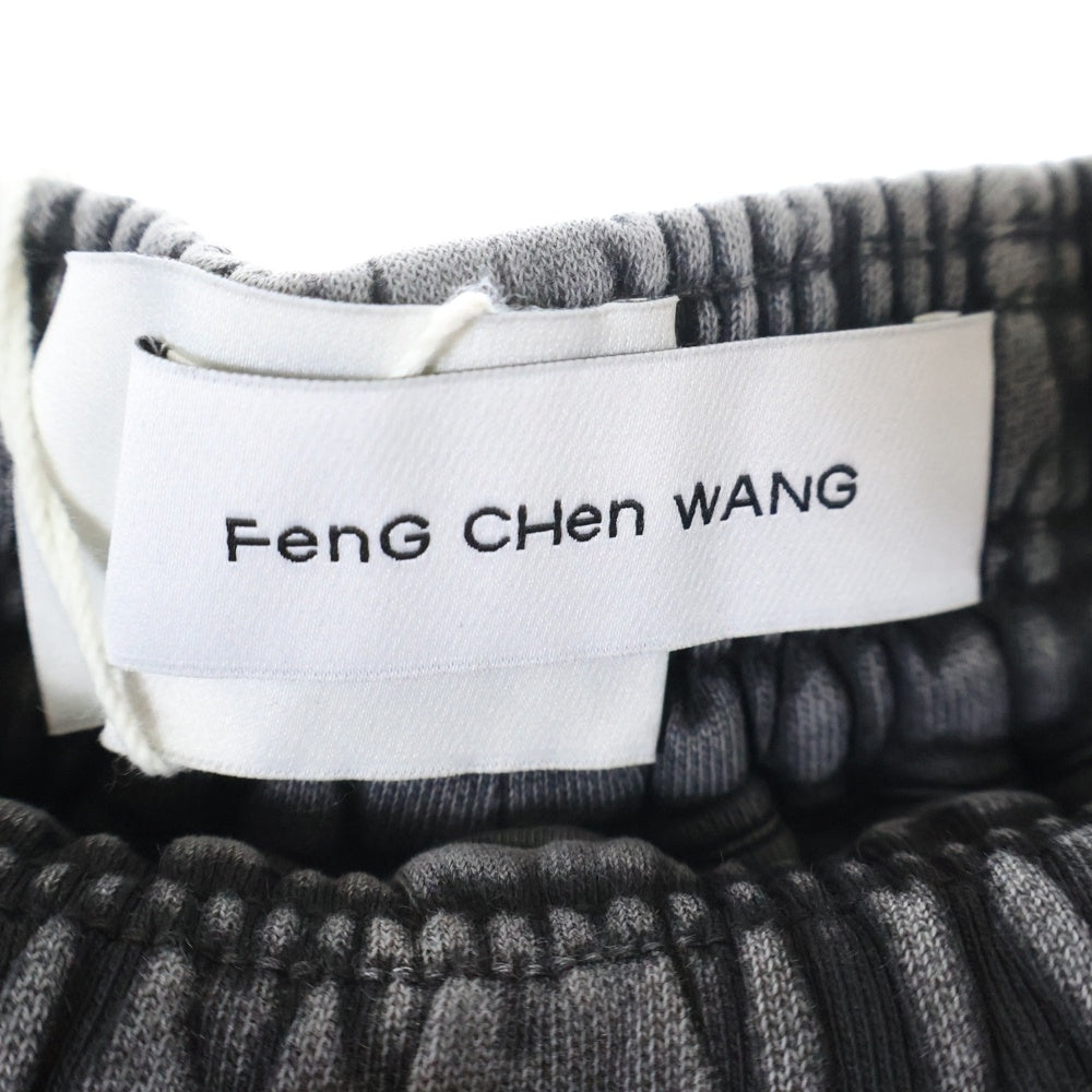 Feng Chen Wang(フェン チェン ワン) TIE DYED JERSEY SHORT ロゴプリント ハーフパンツ FUS19ST01B グレー