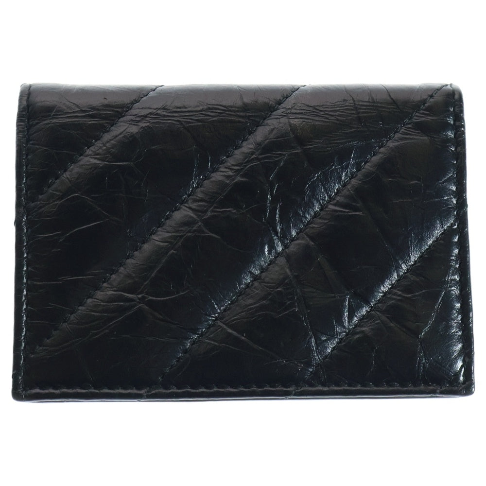BALENCIAGA(バレンシアガ) Crush FL Co Card Holder クラッシュ カードケース ブラック