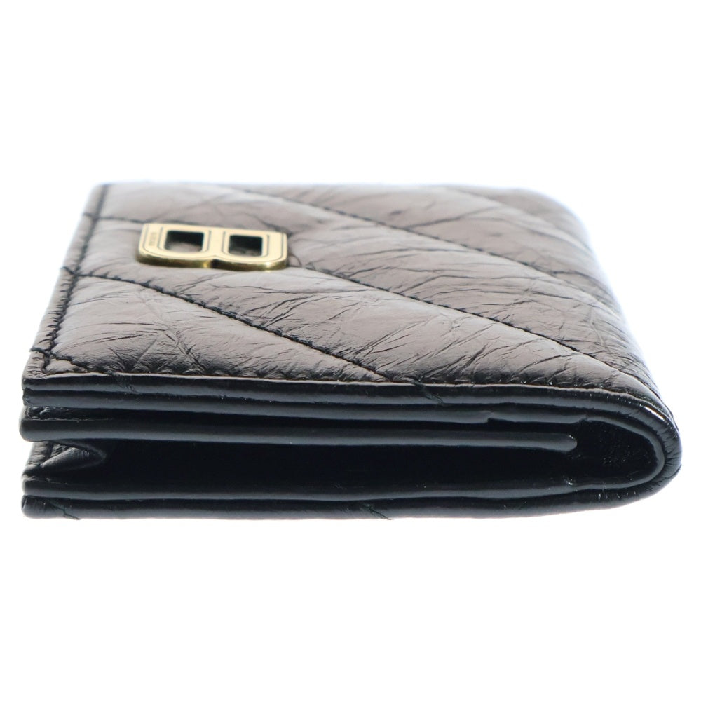 BALENCIAGA(バレンシアガ) Crush FL Co Card Holder クラッシュ カードケース ブラック