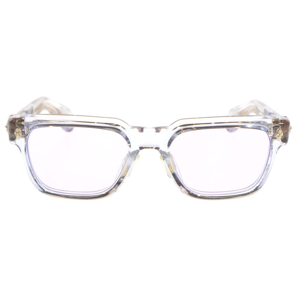 CHROME HEARTS(クロムハーツ) PEN 15 クロスモチーフ クリアフレーム ウェリントンサングラス アイウェア 眼鏡 クリア/ゴールド※度有り