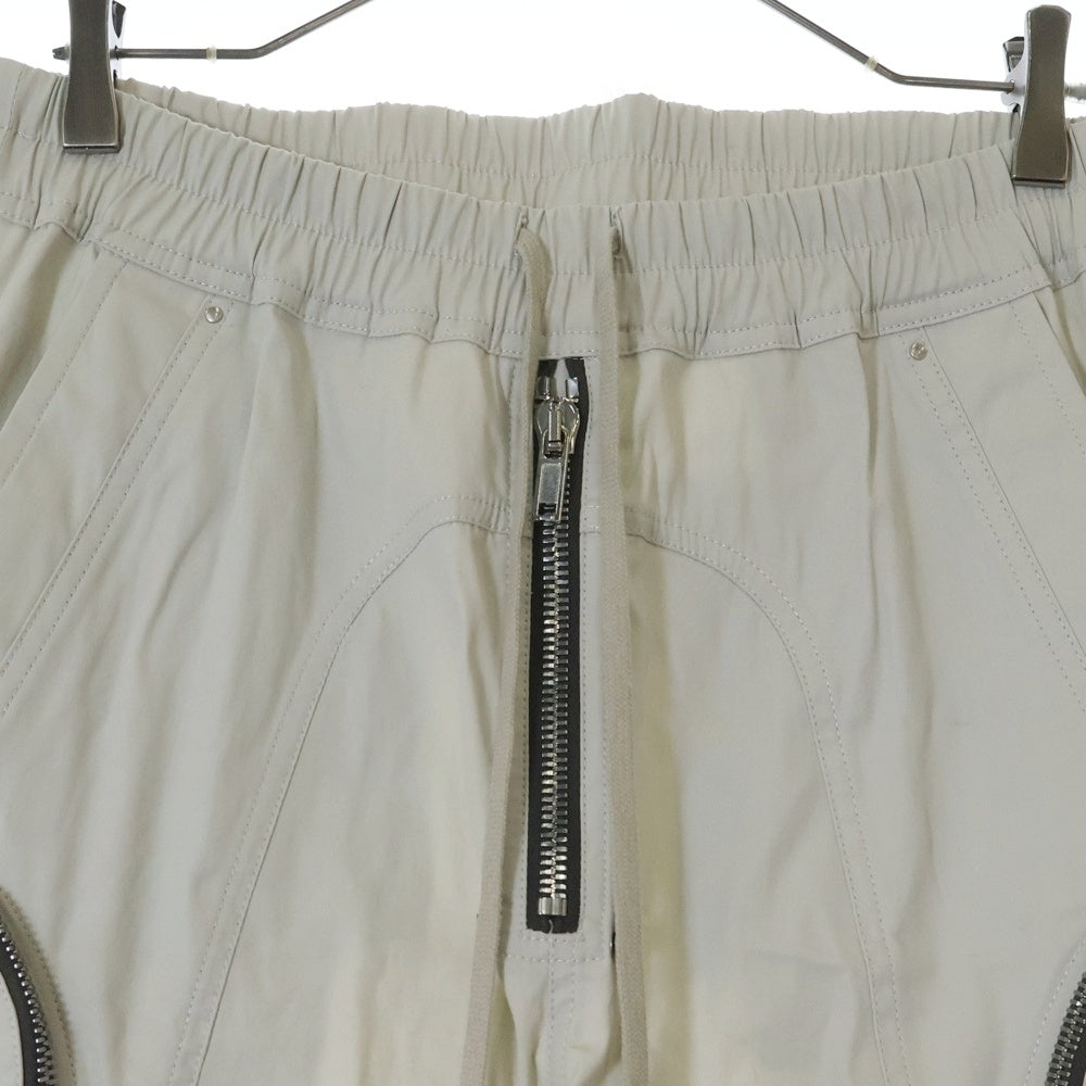 Rick Owens(リックオウエンス) 21SS Bauhaus Cargo Pants バウハウスカーゴパンツ トラックパンツ ジョガーパンツ 裾ジップ ドローコード ベージュRU21S6377-TE
