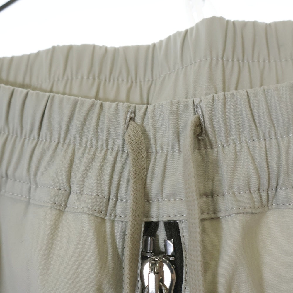 Rick Owens(リックオウエンス) 21SS Bauhaus Cargo Pants バウハウスカーゴパンツ トラックパンツ ジョガーパンツ 裾ジップ ドローコード ベージュRU21S6377-TE