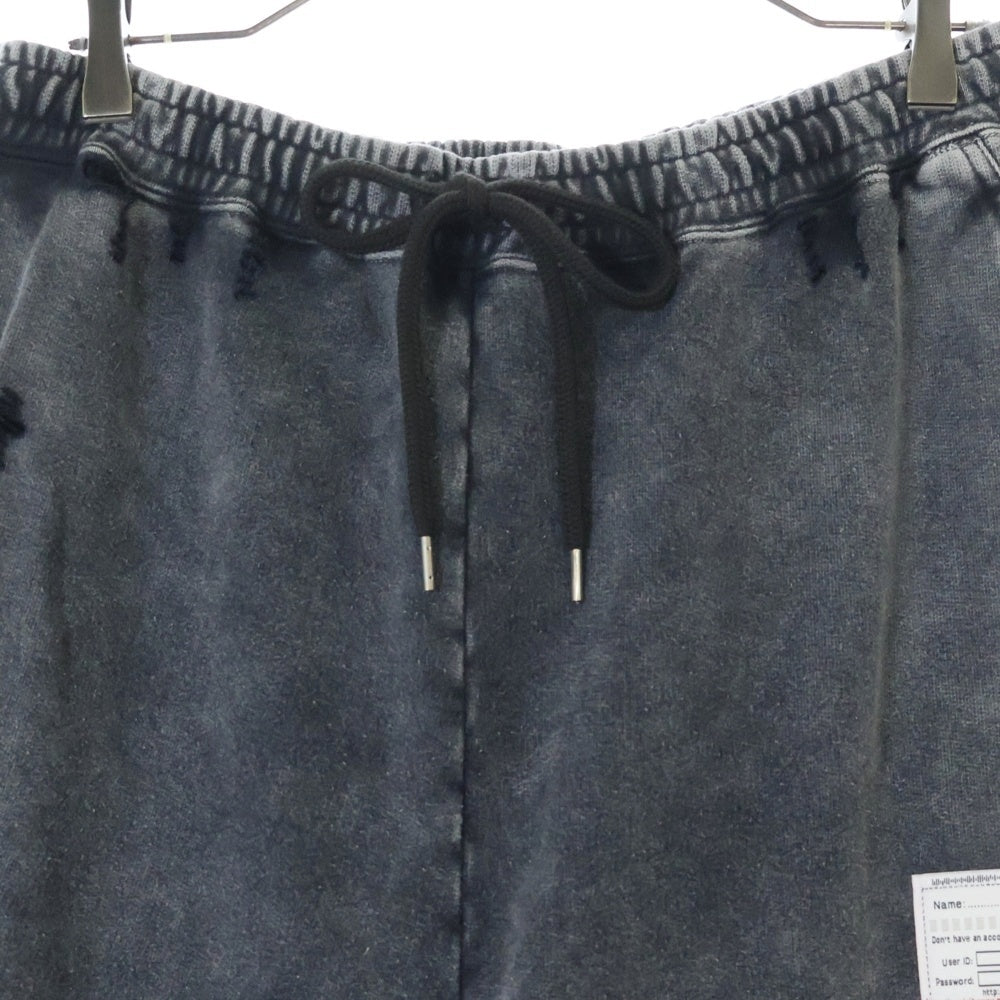 MAISON MIHARAYASUHIRO(メゾンミハラヤスヒロ) bleached pants ディストレストスウェットパンツ A14PT543 グレー