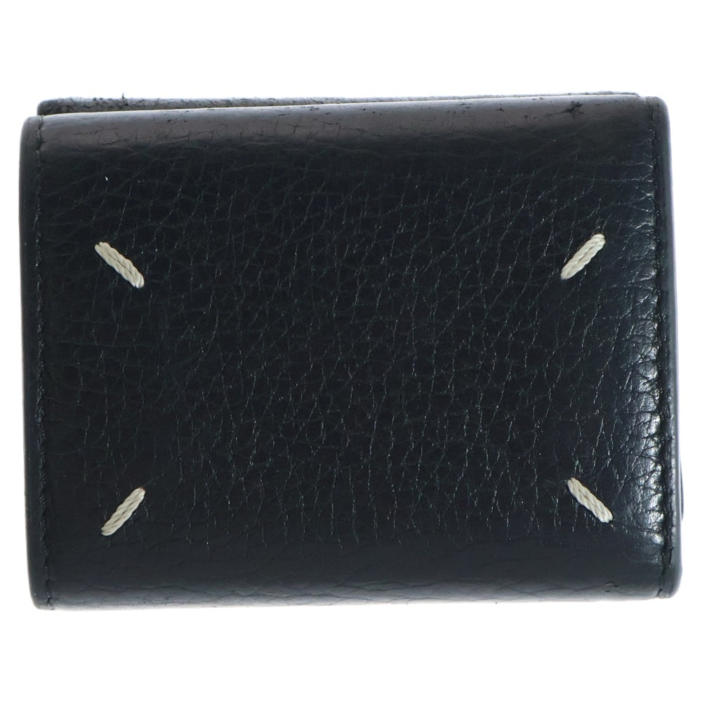 Maison Margiela(メゾンマルジェラ) スリーフォールドレザーウォレット 三つ折り コンパクトウォレット S35UI0529 ブラック