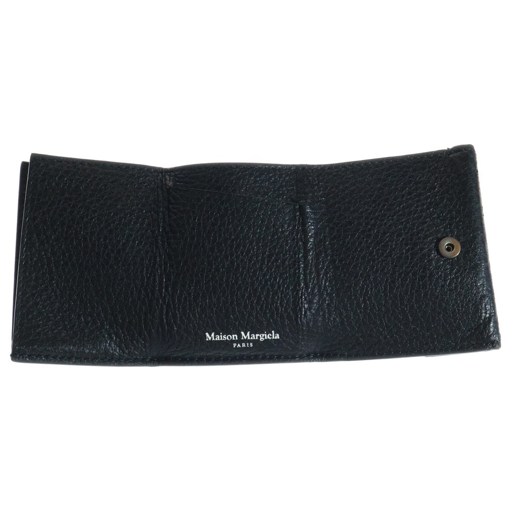 Maison Margiela(メゾンマルジェラ) スリーフォールドレザーウォレット 三つ折り コンパクトウォレット S35UI0529 ブラック