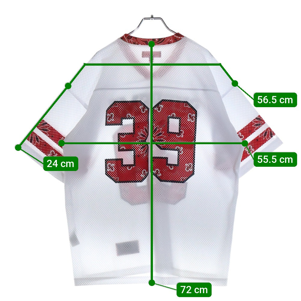 SUPREME(シュプリーム) 25SS Bandana Football Jersey バンダナ フットボール ジャージ ホワイト/レッド