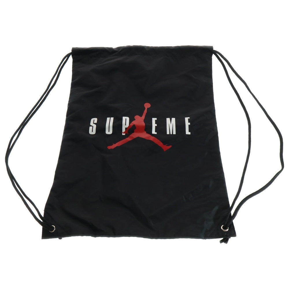 SUPREME(シュプリーム) 24AW ×Jordan Drawstring Bag ジョーダン ドローストリング バッグ ナップサック ブラック