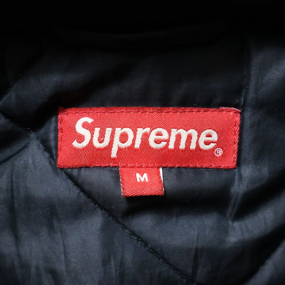 SUPREME(シュプリーム) 20SS TEAM PUFFY JYACKET ロゴ刺繍 ジップアップ ダウンジャケット ブラック