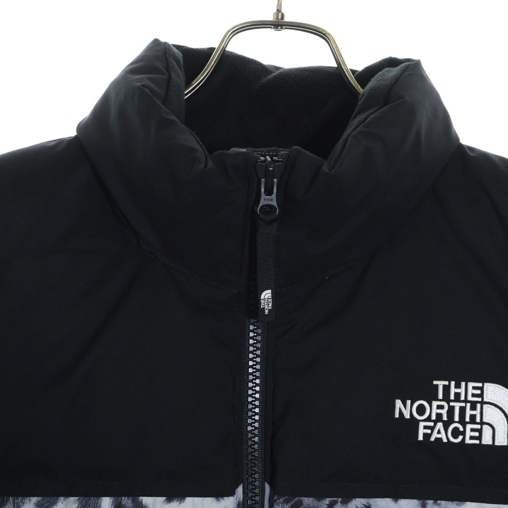 THE NORTH FACE(ザノースフェイス) NOVELTY NUPTSE DOWN JACKET ジップアップ レオパード ダウンジャケット NJ1DN51L ブラック