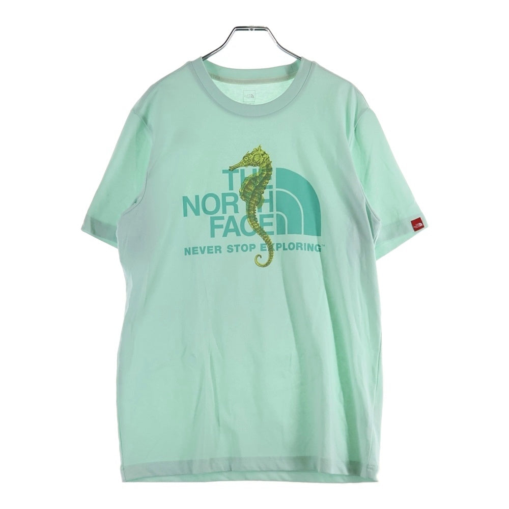 THE NORTH FACE(ザノースフェイス) フロントプリント クルーネック半袖Tシャツ ライトブルー