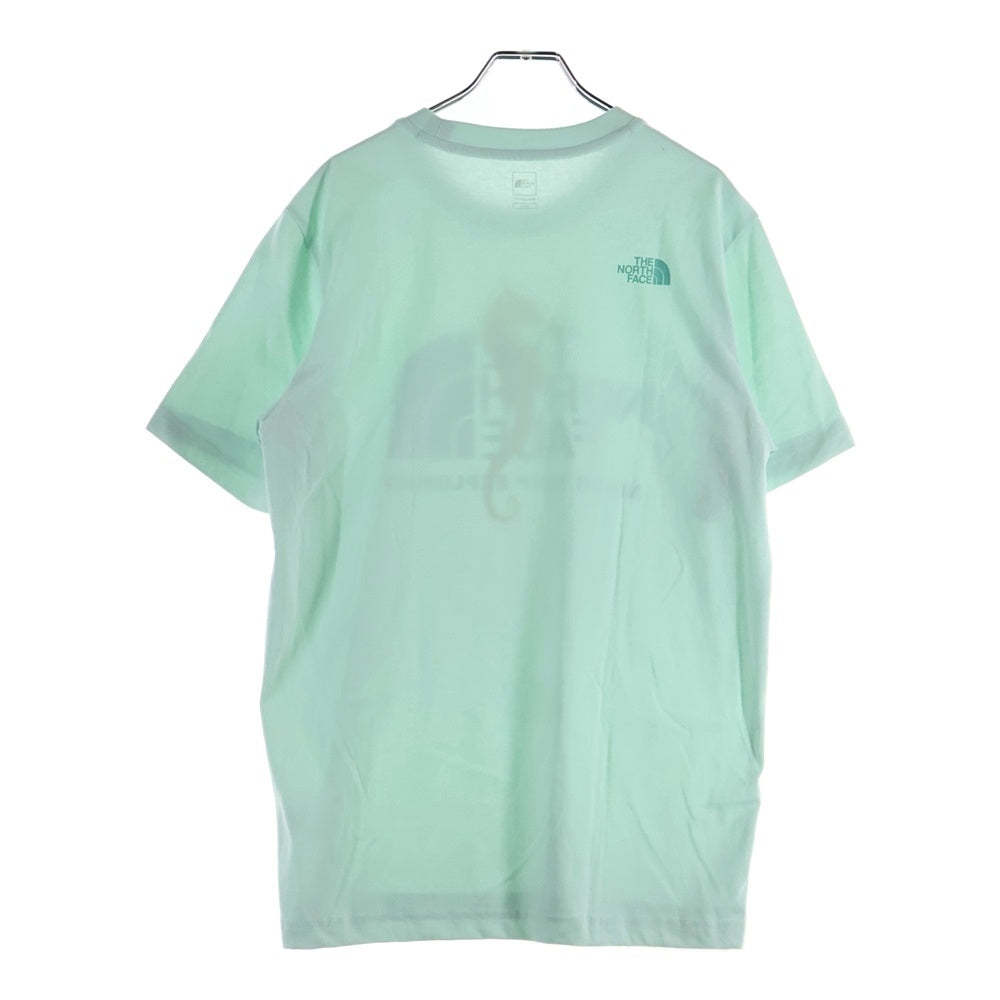 THE NORTH FACE(ザノースフェイス) フロントプリント クルーネック半袖Tシャツ ライトブルー