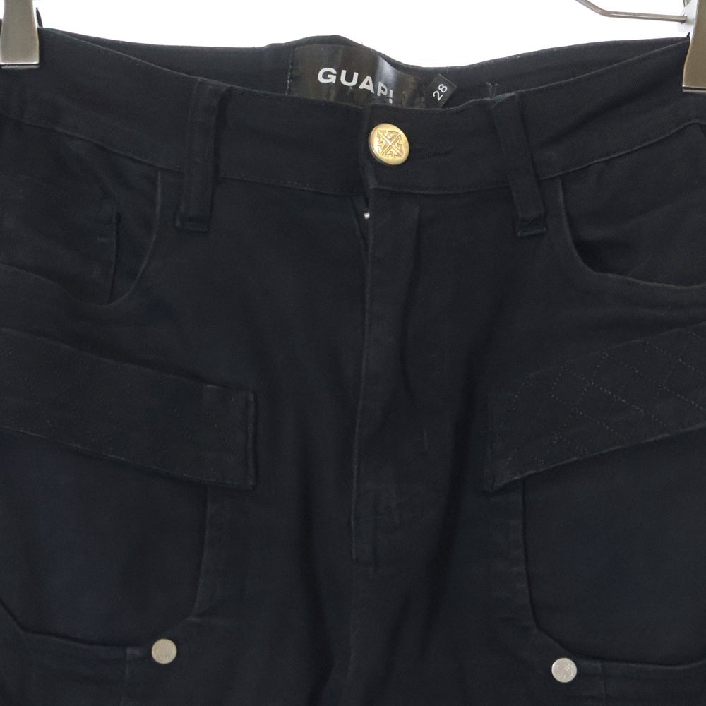 GUAPI(グアピ) ストレッチスキニー カーゴパンツ ブラック