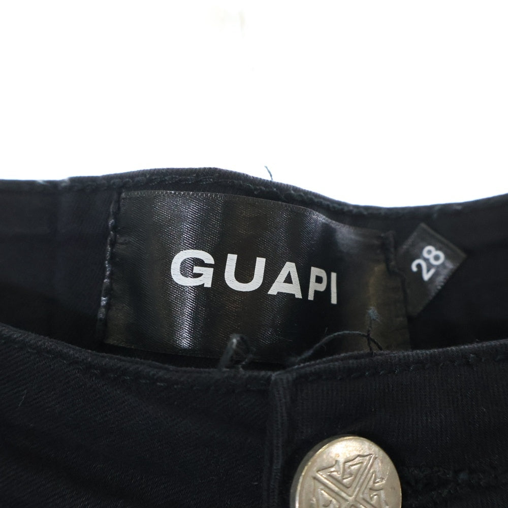 GUAPI(グアピ) ストレッチスキニー カーゴパンツ ブラック
