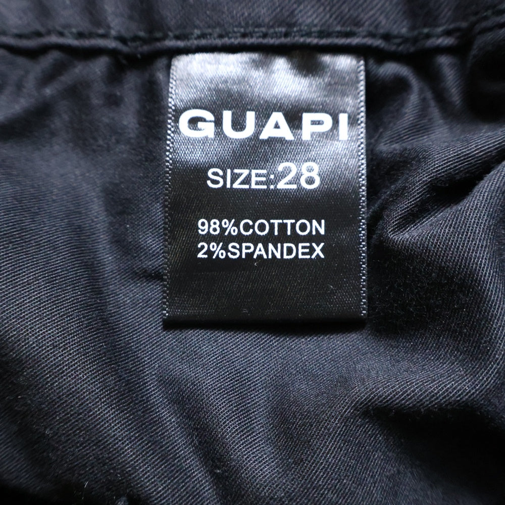 GUAPI(グアピ) ストレッチスキニー カーゴパンツ ブラック
